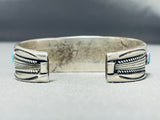 Thomas Tso (d.) Vintage Native American Navajo Turquoise Sterling Silver Bracelet-Nativo Arts