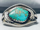 Important Vintage Santo Domingo Ray Lovato Turquoise Sterling Silver Bracelet-Nativo Arts