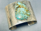Enormous Navajo Royston Turquoise Sterling Silver Bracelet-Nativo Arts