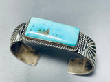 Important Vintage Native American Navajo Derrick Gordan Turquoise Sterling Silver Bracelet-Nativo Arts