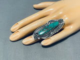 Fascinating Vintage Native American Navajo Royston Turquoise Sterling Silver Ring-Nativo Arts