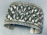One Of The Most Detailed Native American Navajo Hand Repoussed Sterling Silver Bracelet-Nativo Arts