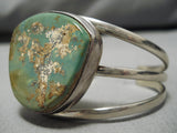 Native American Important Wil Padilla Hunky Royston Turquoise Sterling Silver Bracelet Old-Nativo Arts