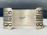 Majestic Native American Navajo Signed 5 Turquoise Sterling Silver Enormous Bracelet-Nativo Arts