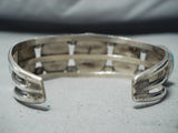 Signed Native American Navajo Sleeping Beauty Turquoise Sterling Silver Bracelet-Nativo Arts