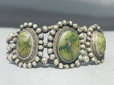 Very Old Vintage Native American Navajo Carico Lake Turquoise Sterling Silver Bracelet-Nativo Arts