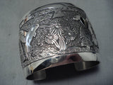 Hummingbird Navajo Sterling Silver Hummingbird Bracelet Native American-Nativo Arts
