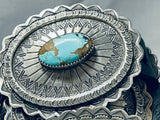 Jessie Thompson Native American Navajo #8 Turquoise Sterling Silver Concho Belt-Nativo Arts