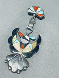 Superior Vintage Native American Zuni Turquoise Sterling Silver Pin/ Pendant-Nativo Arts
