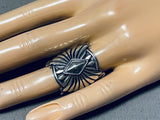 Artist Sunny Reeves Incredible Vintage Native American Navajo Sterling Silver Ring-Nativo Arts