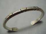 Stunning Vintage Native American Navajo Ron Henry Thicker Gold Sterling Silver Bracelet-Nativo Arts