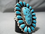 Colossal Important Vintage Native American Navajo Turquoise Sterling Silver Tonya Ring-Nativo Arts
