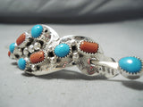 Fabulous Native American Navajo Sleeping Beauty Turquoise Sterling Silver Hair Pin Barrette-Nativo Arts