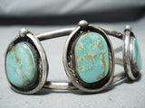 Noteworthy Vintage Native American Navajo Royston Turquoise Sterling Silver Bracelet Old-Nativo Arts