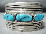 Awesome Vintage Navajo Native American Sleeping Beauty Sterling Silver Bracelet-Nativo Arts