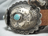 Old Heavy Vintage Native American Navajo Turquoise Sterling Silver Concho Belt Old-Nativo Arts