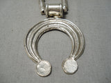 One Of Best Vintage Native American Navajo Hand Wrought Tubule Sterling Silver Necklace-Nativo Arts