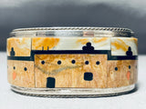 Native American Important Pueblo Vintage Navajo Agate Sterling Silver Bracelet-Nativo Arts