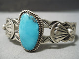 Astonishing Vintage Native American Navajo Carico Lake Turquoise Sterling Silver Bracelet-Nativo Arts
