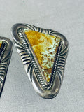 Al Boyd Vintage Native American Navajo Royston Turquoise Sterling Silver Earrings-Nativo Arts