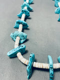 Noteworthy Vintage Native American Navajo Kingman Turquoise And Heishi Necklace-Nativo Arts