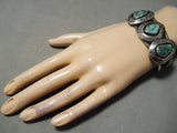 Museum Vintage Native American Navajo Cerrillos Turquoise Sterling Silver Bracelet Old-Nativo Arts