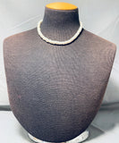 Amazing Vintage Navajo White Shell Native American Necklace Old-Nativo Arts