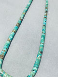 Native American Striking Vintage Santo Domingo Royston Turquoise Sterling Silver Necklace-Nativo Arts