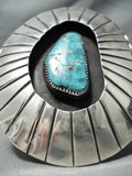 Colossal Museum Vintage Native American Navajo Red Mountain Turquoise Sterling Silver Bracelet-Nativo Arts