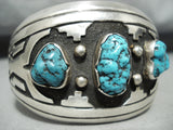 One Of The Best Vintage Native American Navajo Thomas Singer Turquoise Sterling Silver Bracelet-Nativo Arts