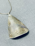 Amazing Vintage Native American Navajo Sterling Silver Teardrop Necklace Old-Nativo Arts