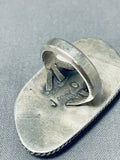 Julian Chavez Vintage Native American Zuni Royston Turquoise Sterling Silver Ring-Nativo Arts