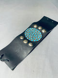 Mighty Authentic Vintage Native American Navajo Turquoise Sterling Silver Button Ketoh Bracelet-Nativo Arts