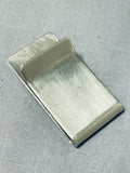 Noteworthy Vintage Native American Navajo Morenci Turquoise Sterling Silver Money Clip-Nativo Arts