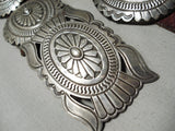 Important Vintage Native American Navajo Nel Burbank Sterling Silver Concho Belt Old-Nativo Arts
