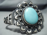 Breathtaking Signed Navajo Native American Turquoise Sterling Silver Bracelet-Nativo Arts