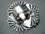 Heavy Buffalo San Felipe Huge Sterling Silver Ring-Nativo Arts