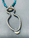 Unbelievable Native American Navajo Royston Turquoise Sterling Silver Necklace-Nativo Arts