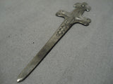 Important Peshlakai Vintage Native American Navajo Eagle Sterling Silver Letter Opener-Nativo Arts