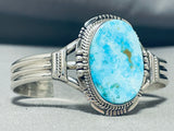Important Earth Turquoise Native American Navajo Sterling Silver Bracelet-Nativo Arts