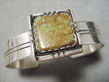 Important Vintage Native American Navajo Roger Skeet Turquoise Sterling Silver Bracelet-Nativo Arts