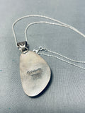 Pretty Vintage Native American Navajo #8 Turquoise Mine Sterling Silver Necklace Signed-Nativo Arts