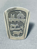 Rare Authentic Vintage Native American Navajo Thomas Singer Sterling Silver Ring-Nativo Arts