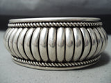 Superb Vintage Native American Navajo Sterling Silver Solid Cuff-Nativo Arts