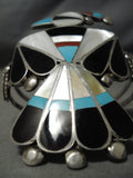 Big Huge Vintage Zuni Native American Turquoise Sterling Silver Bracelet-Nativo Arts