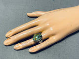 Rare Forgskin Turquoise Vintage Native American Navajo Ben Begaye (d.) Sterling Silver Ring-Nativo Arts
