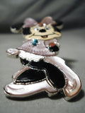 Biggest Crazy Native American Minnie Mouse Turquoise Sterling Silver Ring-Nativo Arts