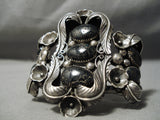 Unforgettable Vintage Native American Navajo Lander Blue Turuqoise Sterling Silver Bracelet-Nativo Arts