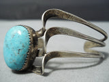 Exceptional Vintage Native American Navajo Morenci Turquoise Sterling Silver Bracelet-Nativo Arts