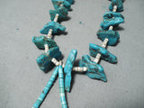 Magnificent Vintage Navajo Turquoise Necklace Native American Old-Nativo Arts